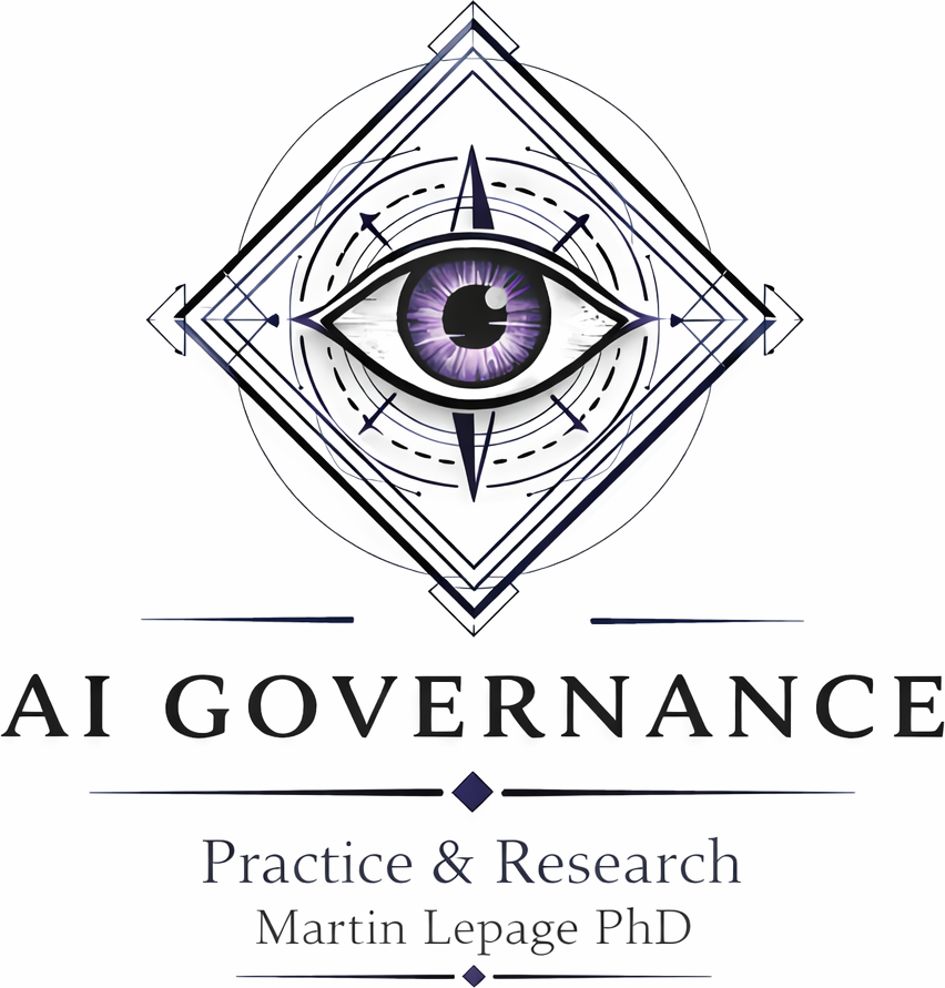 An eye-and-geometry motif representing oversight, visibility, and signal.